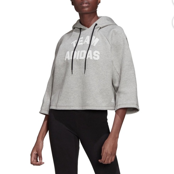 Adidas Women's VRCT Cropped Pullover Hoodie - Picture 3 of 3